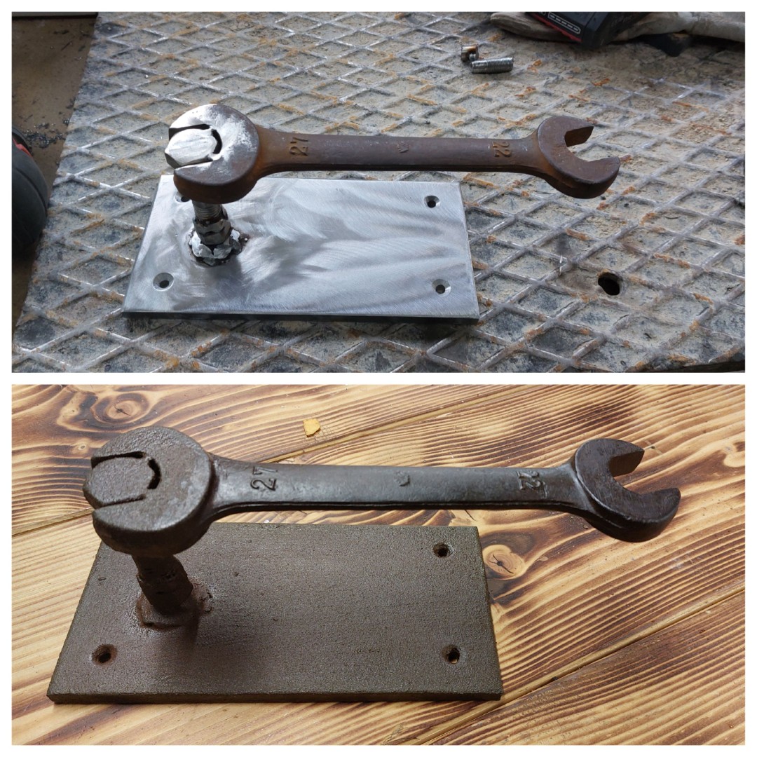 Toilettenpapierhalter in Rostoptik
